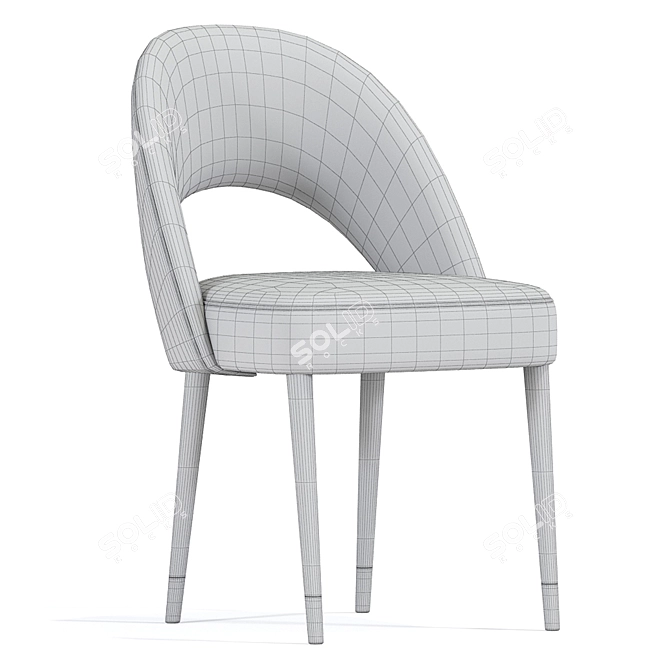 Elegant Amour Fabric Chair Model 3D model image 4