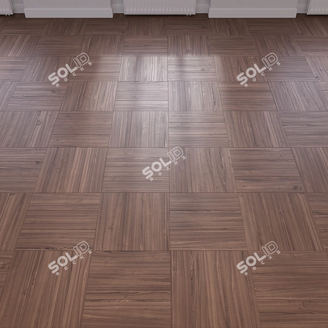 Wood Floor 3D Model Kit 3D model image 2