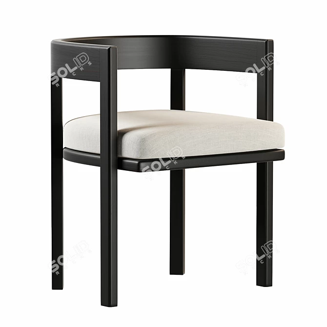 Sleek Hugo Dining Chair 3D model image 1