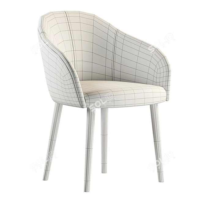 Lili Designer Dining Chair Home 3D model image 3