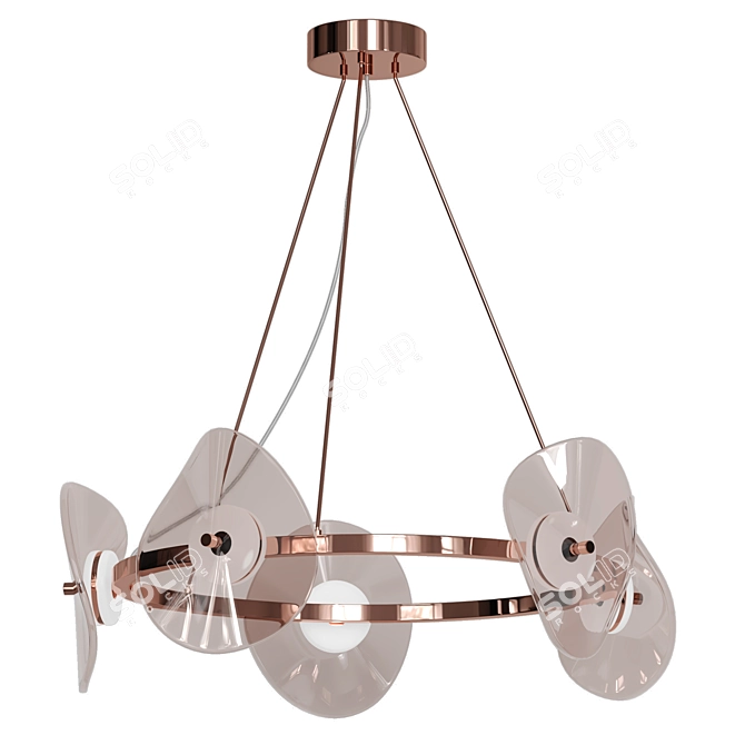 Ethereal Smoky Dream Chandelier 3D model image 3