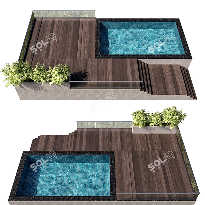 Caustics-Enabled Pool Asset in VRAY & CORONA 3D model image 2