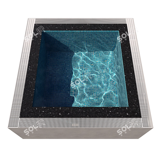 Caustic-Enabled Pool & Jacuzzi Combo 3D model image 3