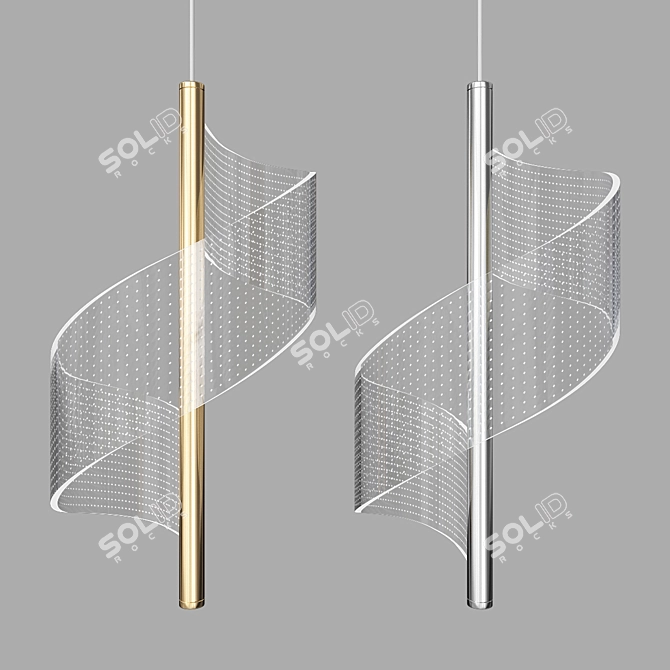 Twisted LED Pendant - Ornella 3D model image 2