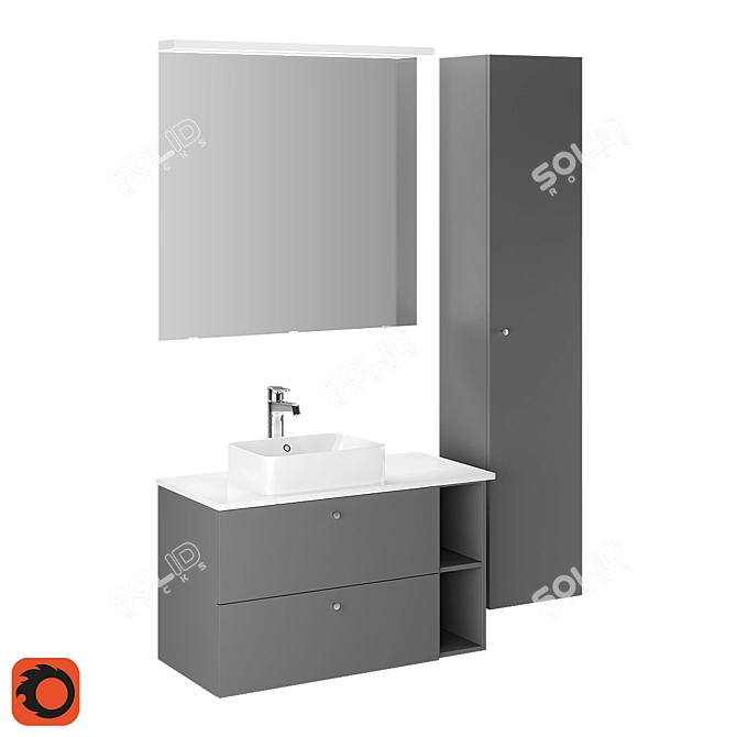 Ikea Godmorgon Bathroom Furniture Set 3D model image 5