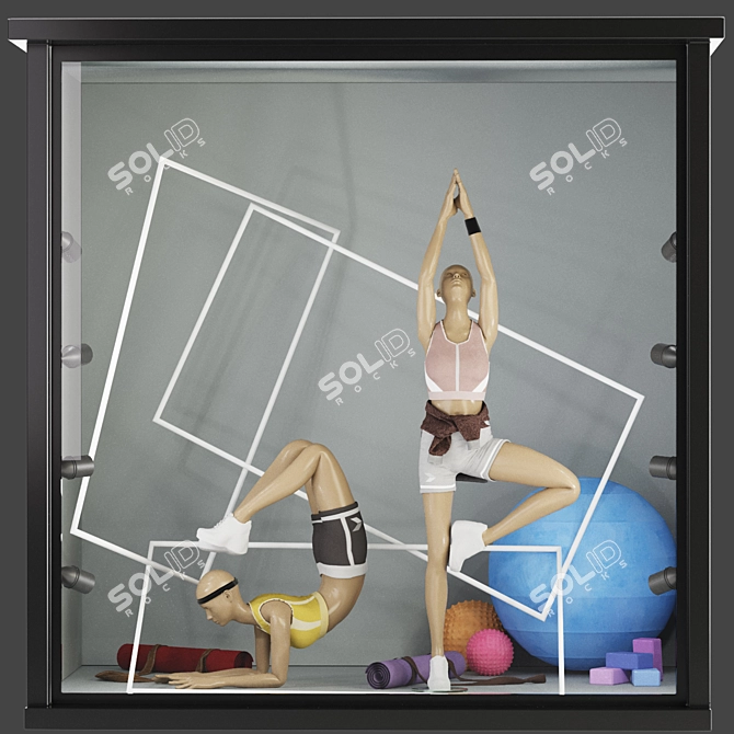 Yoga Pro Showcase Display Stand 3D model image 1