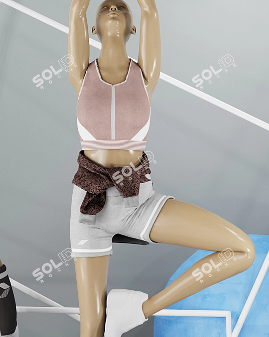 Yoga Pro Showcase Display Stand 3D model image 4