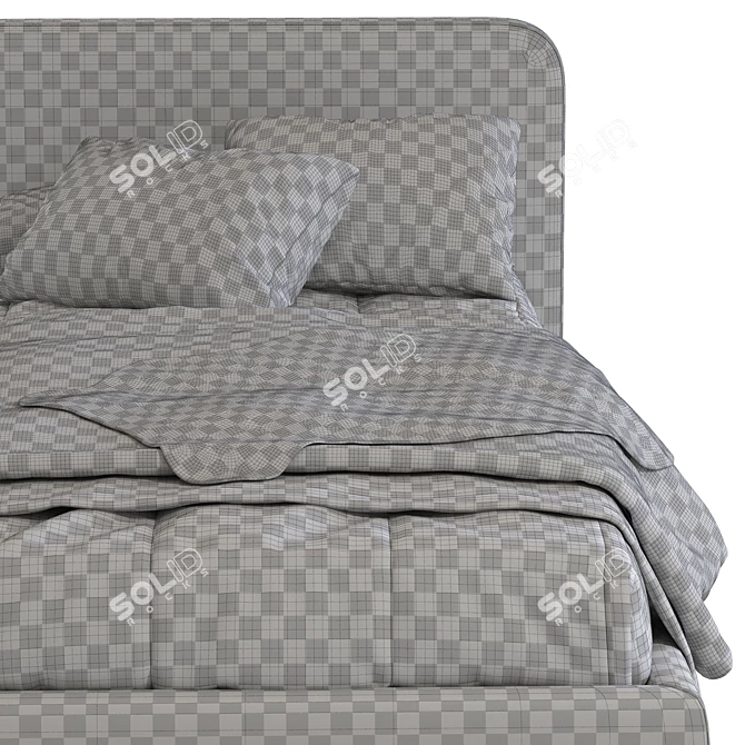 Cozy Upholstered Bed 242 3D model image 5