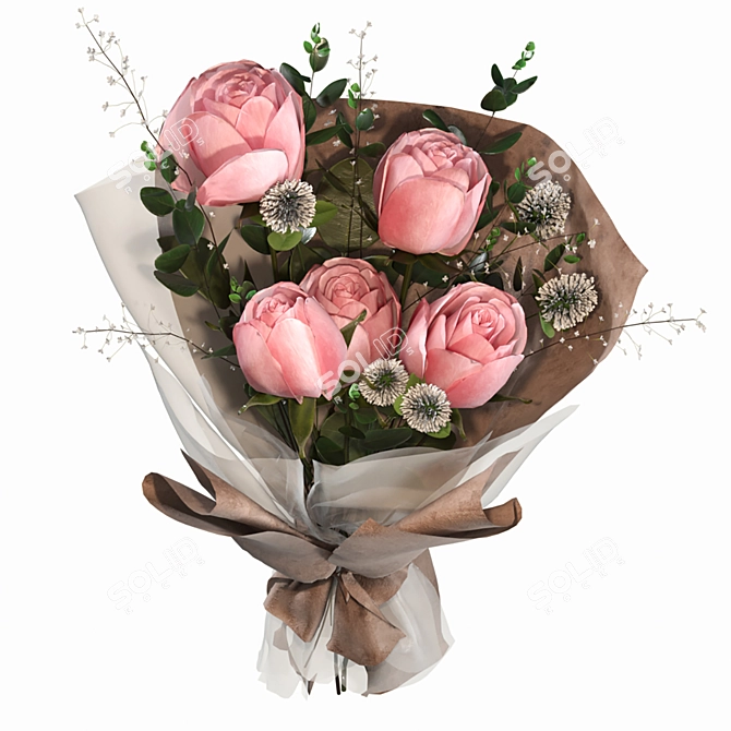 Rose Bouquet Render Scene Bundle 3D model image 1