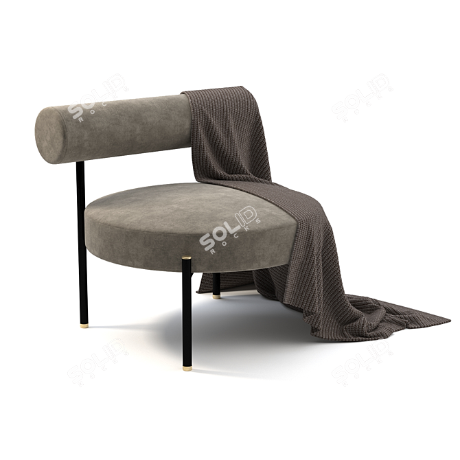 Vray Rendered Rest Lounge Chair 3D model image 3