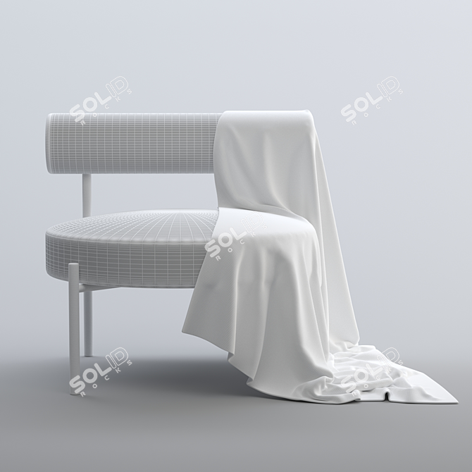 Vray Rendered Rest Lounge Chair 3D model image 5