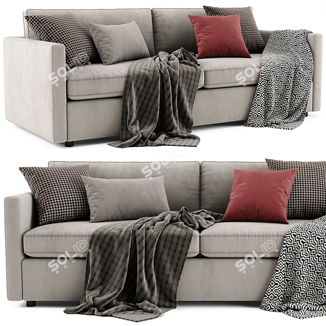 West Elm Harris 2-Seater Sofa 3D model image 1