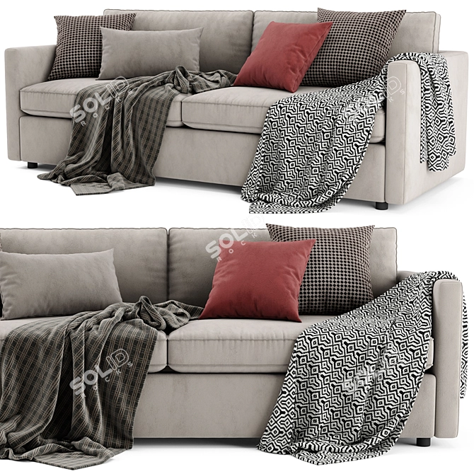 West Elm Harris 2-Seater Sofa 3D model image 2