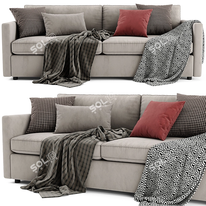 West Elm Harris 2-Seater Sofa 3D model image 3
