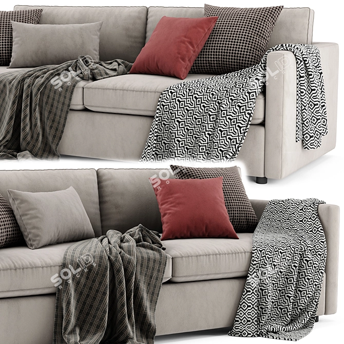 West Elm Harris 2-Seater Sofa 3D model image 4
