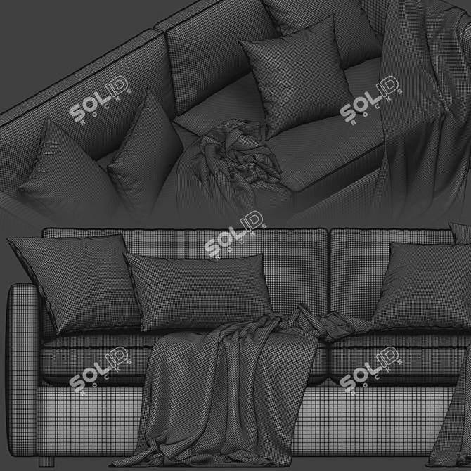 West Elm Harris 2-Seater Sofa 3D model image 5