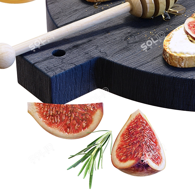 Rustic Fig Sandwiches Food Set 3D model image 5