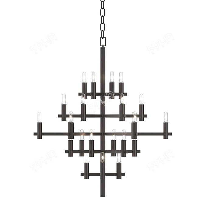 Elegance Defined in Lighting Art 3D model image 1