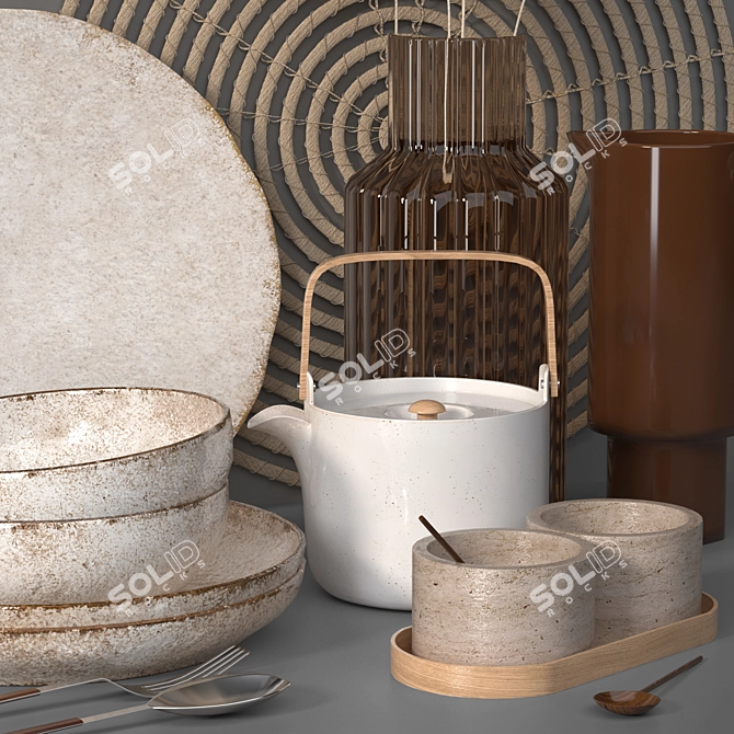 Modern Kitchen Décor Set - H&M 3D model image 3