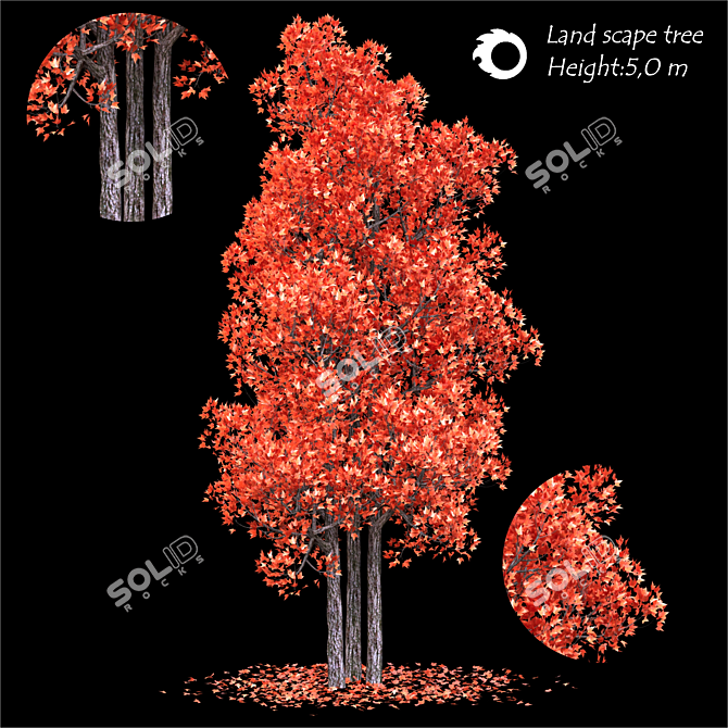 2014 Landscape Tree Model Max 3D model image 1