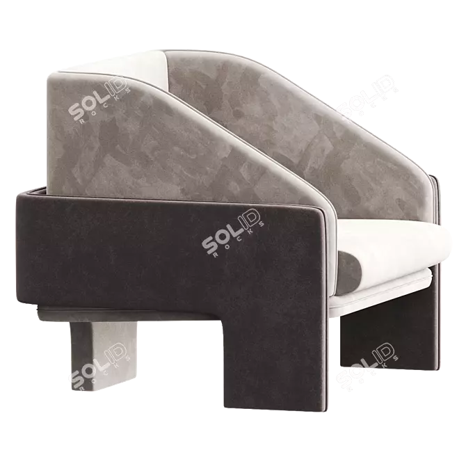 Stylish L'UNITÉ Armchair Design 3D model image 2