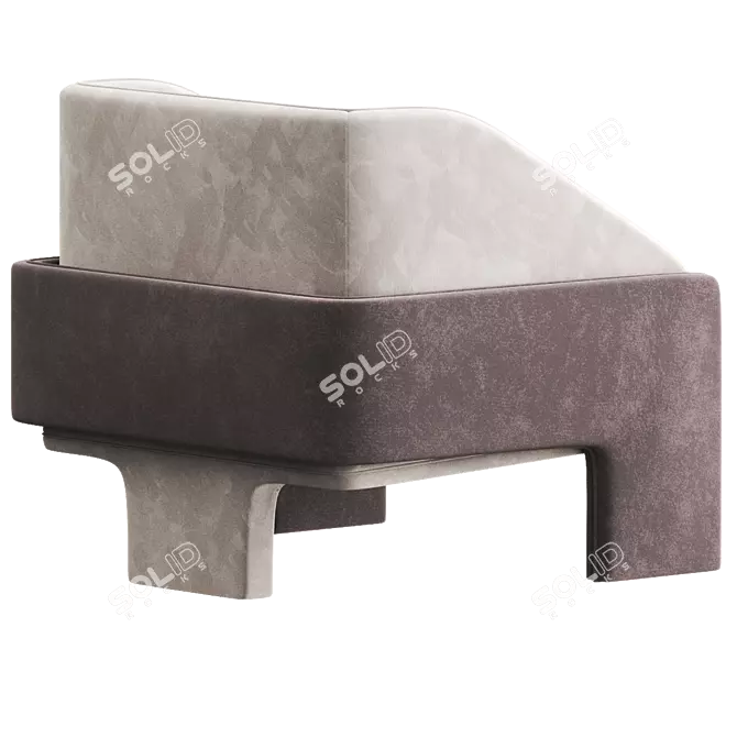 Stylish L'UNITÉ Armchair Design 3D model image 3