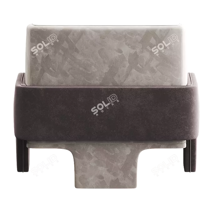 Stylish L'UNITÉ Armchair Design 3D model image 4