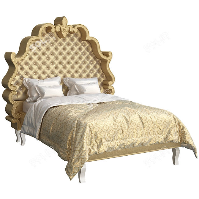 Realistic 3D Max Bed Model 3D model image 1