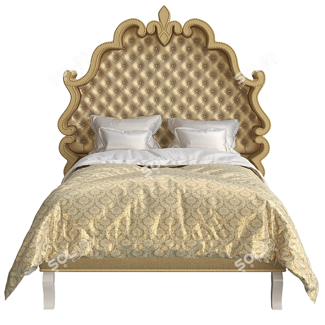 Realistic 3D Max Bed Model 3D model image 2