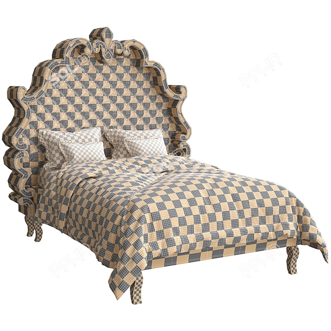 Realistic 3D Max Bed Model 3D model image 3