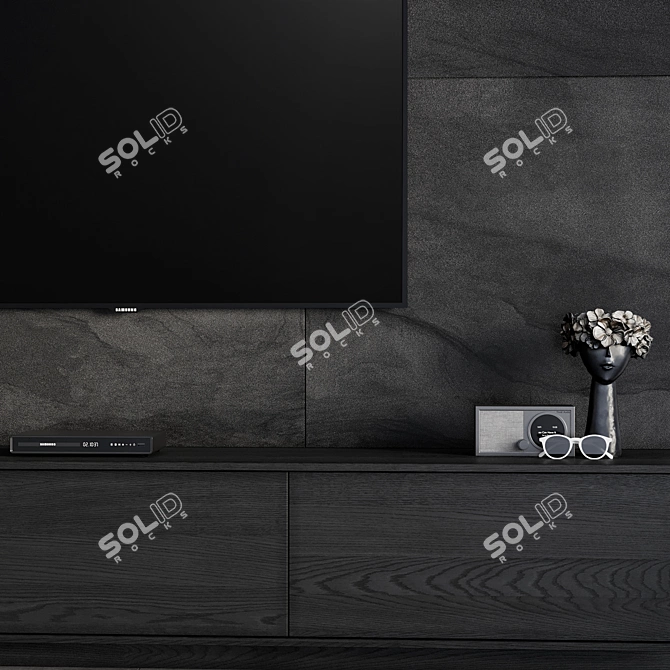 High-Quality TV Wall 14 3D model image 4