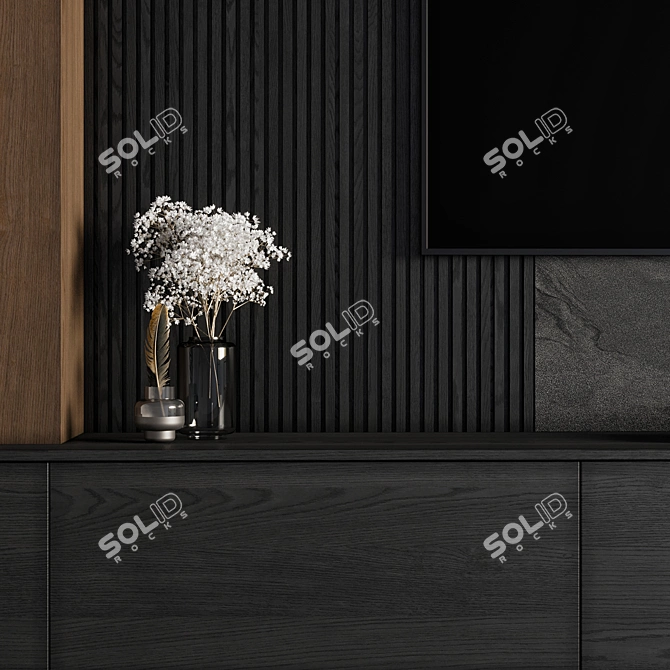 High-Quality TV Wall 14 3D model image 5