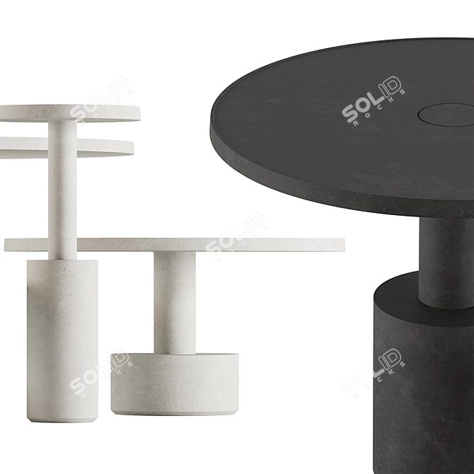 Baxter Pilar Coffee Tables Set 3D model image 4