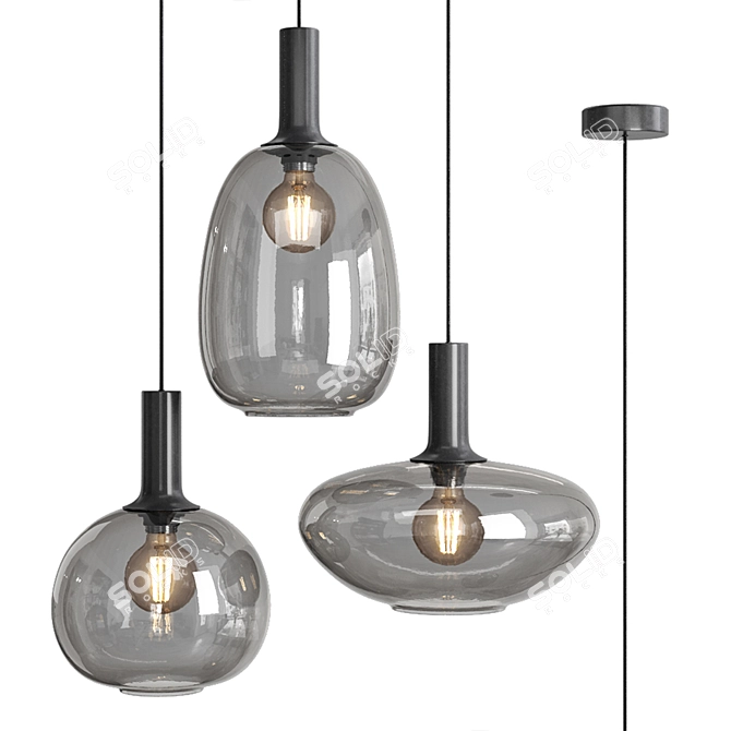 Nordlux Alton Glass Pendant Collection 3D model image 1