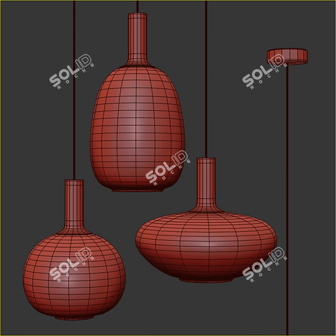 Nordlux Alton Glass Pendant Collection 3D model image 2