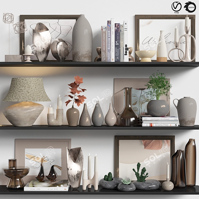 Modern Decor Set 2015 3D model image 1