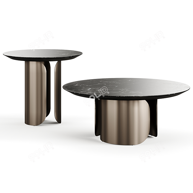 Gabriel Opera Marble Coffee Table 3D model image 1