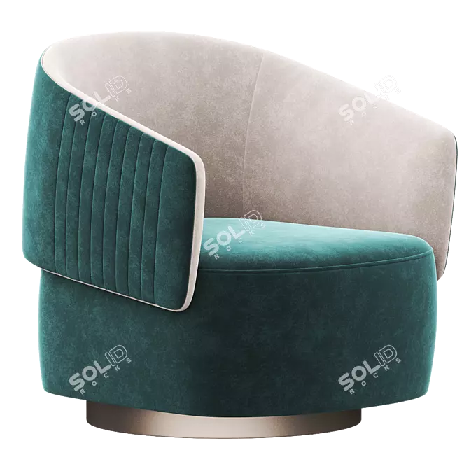 TWIBE Modern Swivel Armchair 3D Model 3D model image 1