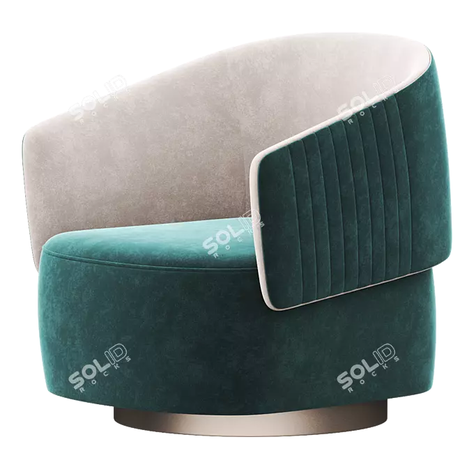 TWIBE Modern Swivel Armchair 3D Model 3D model image 4