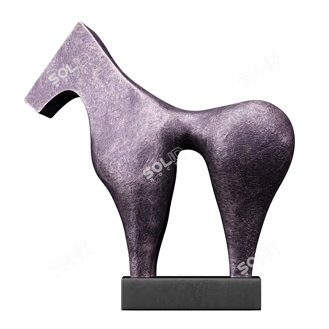 Elegant Horse Sculpture Abstraction 2013 3D model image 1