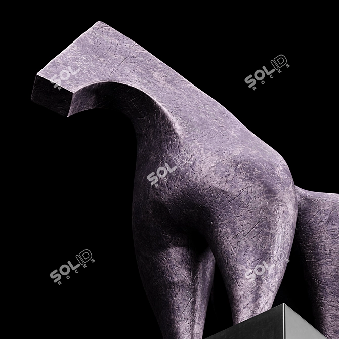 Elegant Horse Sculpture Abstraction 2013 3D model image 3