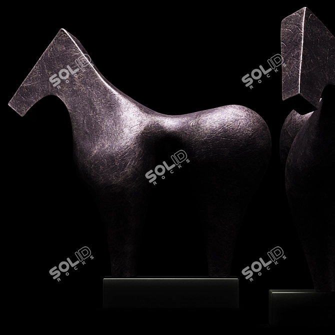 Elegant Horse Sculpture Abstraction 2013 3D model image 4