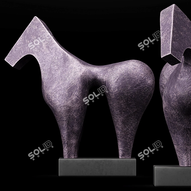 Elegant Horse Sculpture Abstraction 2013 3D model image 5