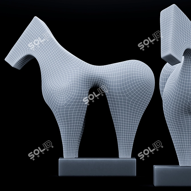 Elegant Horse Sculpture Abstraction 2013 3D model image 7