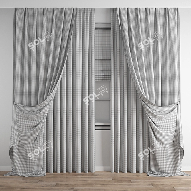 Polygonal Curtain Model Set 3D model image 6