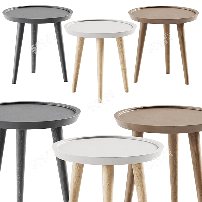 La Forma Livy Modern Side Table 3D model image 1