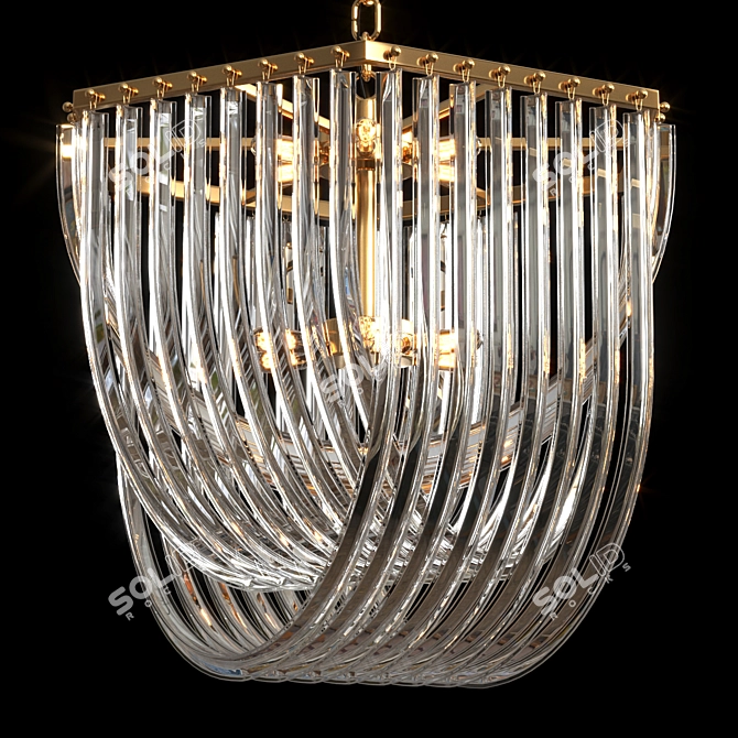 Modern Flow Collection Pendant Light 3D model image 2