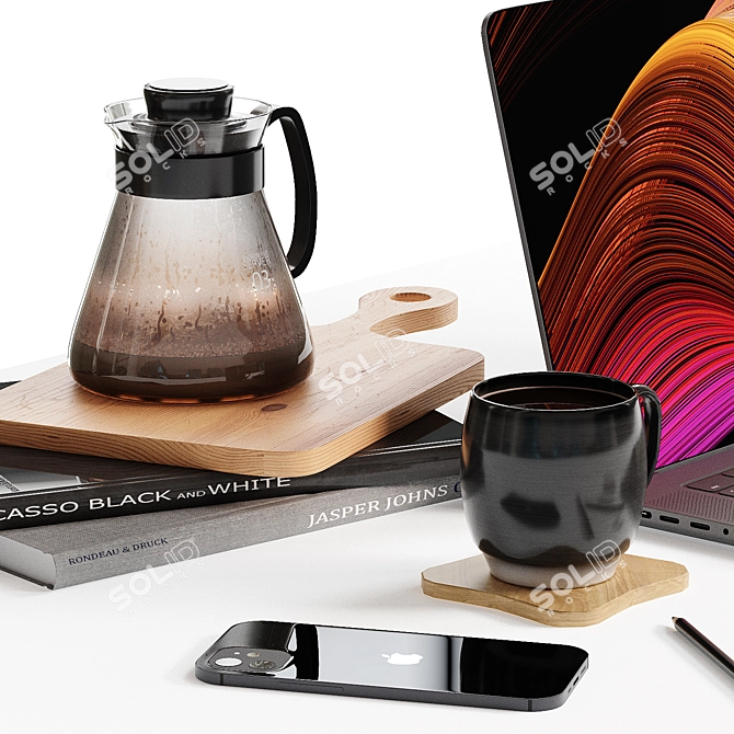  Apple Desk Decor Set 3D model image 3