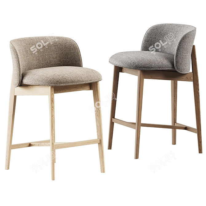 Artu Wox Wooden Chair, 53.6x51.3x83.3 cm 3D model image 1