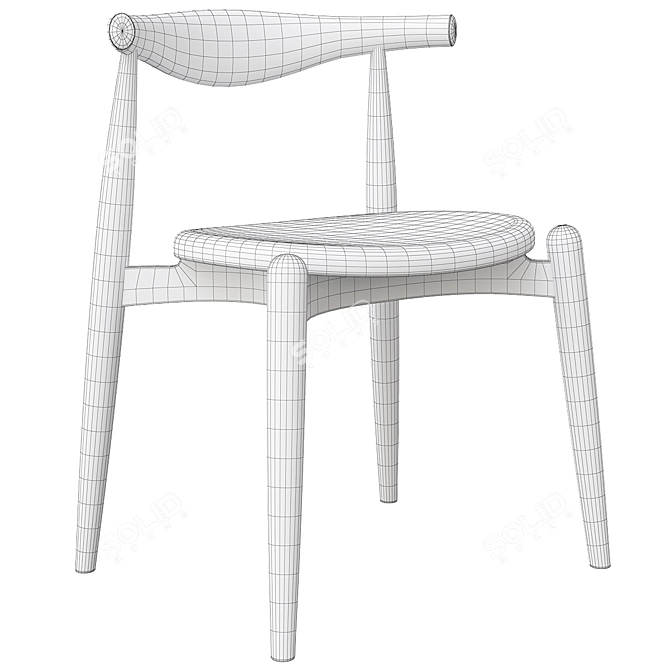 Hans J. Wegner CH20 Chair 3D model image 5